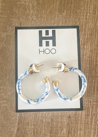 Hoo Hoop Minis - White and Blue Marble